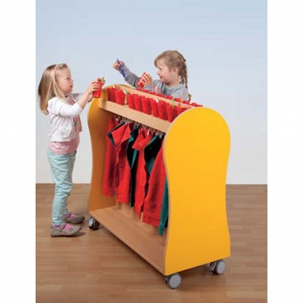 Handtuch- und Zahnputzwagen für 16 Kinder, B/H/T: 80 x 92 x 40 cm, für Handtücher bis 60 cm Länge 